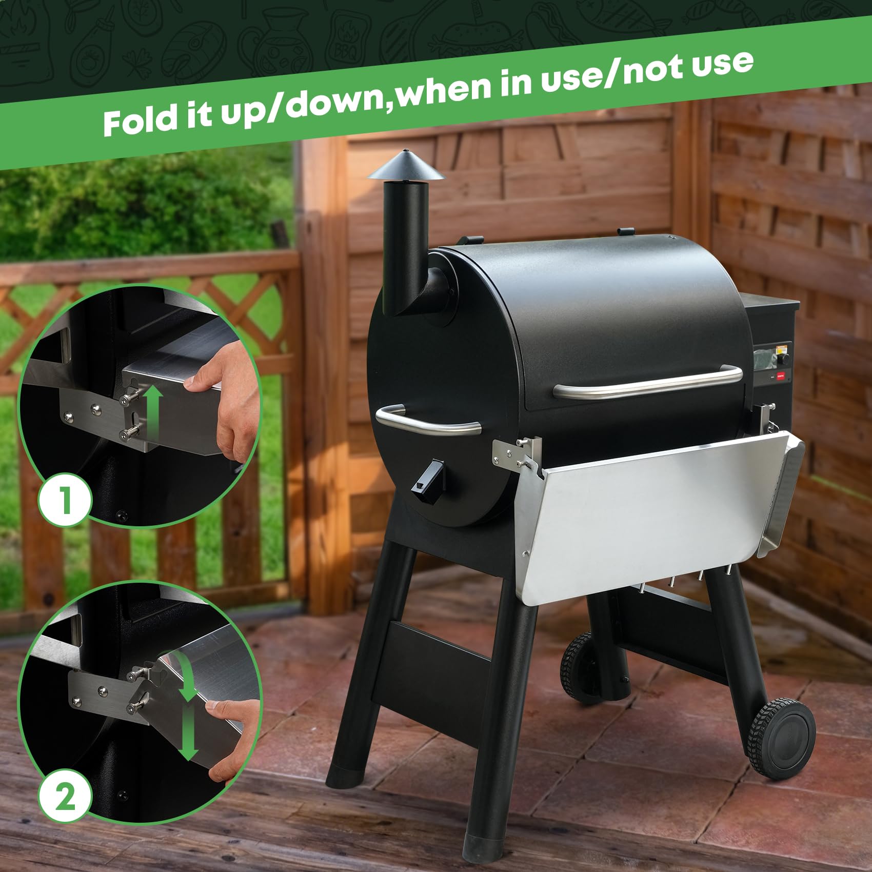 Amazon.com: Stanbroil Stainless Steel Folding Front Shelf for